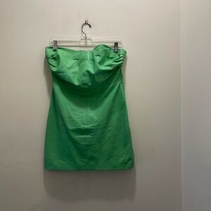 Lovers and Friends Strapless Leather Mini Dress